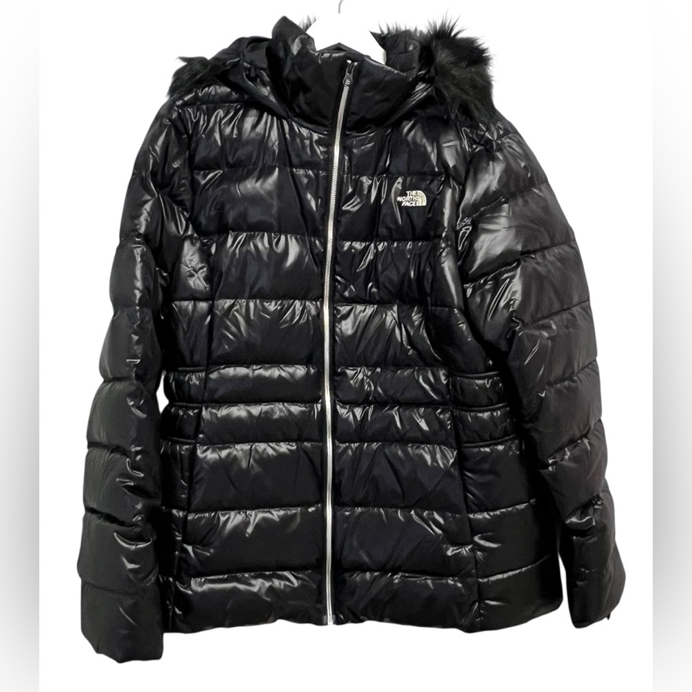 The North Face Glossy Black Puffer Coat

Measures 24 inches across the chest